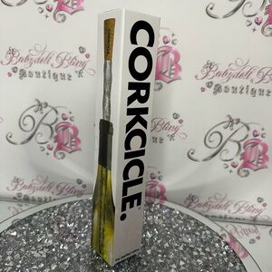Corkcicle wine cooler chiller stick ice 🧊 cold 🥶 clear and tan cork top BNWT